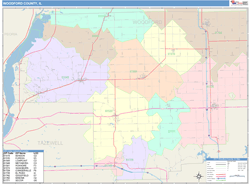 Woodford County, IL Wall Map