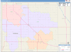 Benton County, IN Wall Map