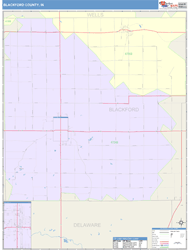 Blackford County, IN Wall Map