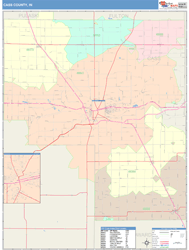 Cass County, IN Wall Map