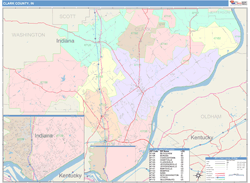 Clark County, IN Wall Map