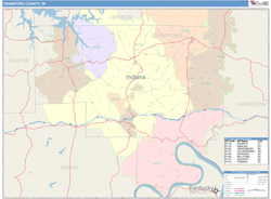 Crawford County, IN Wall Map