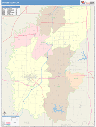 Daviess County, IN Wall Map