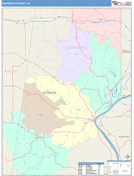 Dearborn County, IN Wall Map