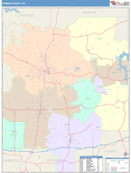 Dubois County, IN Wall Map