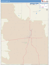 Fayette County, IN Wall Map