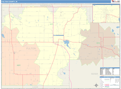 Fulton County, IN Wall Map