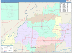 Gibson County, IN Wall Map