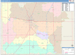 Grant County, IN Wall Map