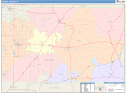 Greene County, IN Wall Map