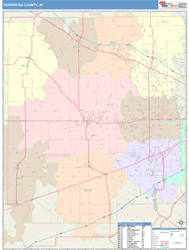 Hendricks County, IN Wall Map