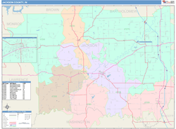 Jackson County, IN Wall Map