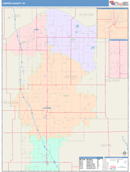 Jasper County, IN Wall Map