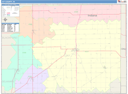 Jay County, IN Wall Map