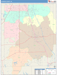 Johnson County, IN Wall Map