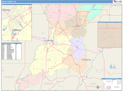 Knox County, IN Wall Map