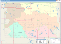 Lagrange County, IN Wall Map