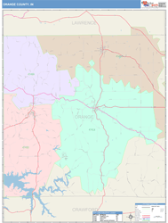 Orange County, IN Wall Map