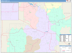 Owen County, IN Wall Map