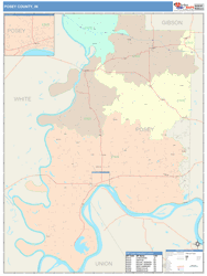 Posey County, IN Wall Map