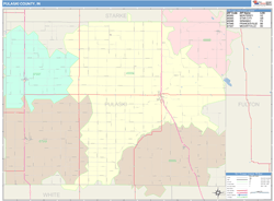 Pulaski County, IN Wall Map