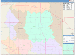 Randolph County, IN Wall Map