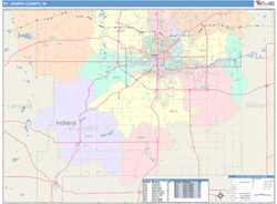 St. Joseph County, IN Wall Map