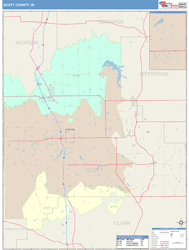 Scott County, IN Wall Map