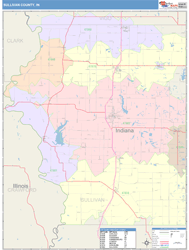 Sullivan County, IN Wall Map