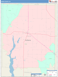 Union County, IN Wall Map