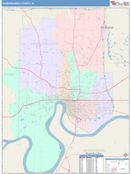 Vanderburgh County, IN Wall Map