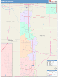 Vermillion County, IN Wall Map