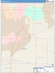 Warren County, IN Wall Map