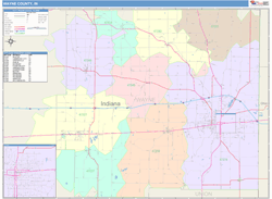 Wayne County, IN Wall Map