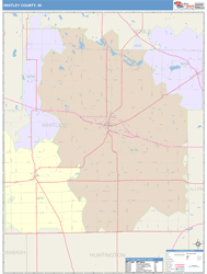 Whitley County, IN Wall Map