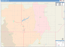 Adams County, IA Wall Map