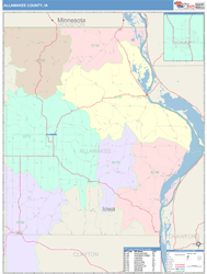 Allamakee County, IA Wall Map