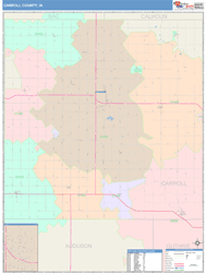 Carroll County, IA Wall Map