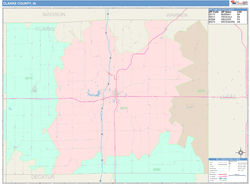 Clarke County, IA Wall Map