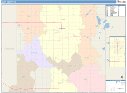 Clay County, IA Wall Map