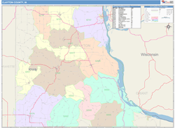 Clayton County, IA Wall Map