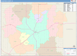 Crawford County, IA Wall Map