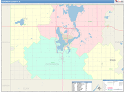 Dickinson County, IA Wall Map