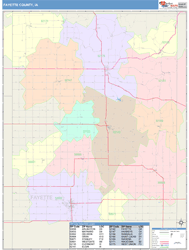 Fayette County, IA Wall Map