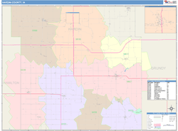 Hardin County, IA Wall Map