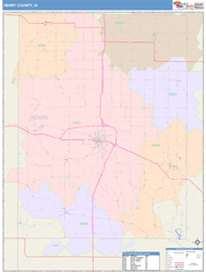Henry County, IA Wall Map
