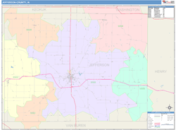 Jefferson County, IA Wall Map