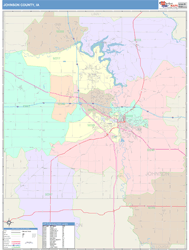 Johnson County, IA Wall Map