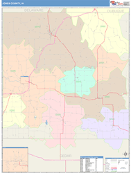 Jones County, IA Wall Map