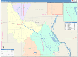 Louisa County, IA Wall Map